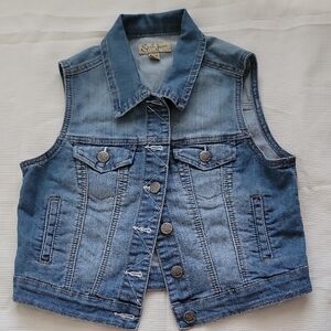 Earl Jeans Light Blue Denim Vest Size XS